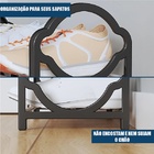 Sapateira De 4 Andares Preta Rack Organizadora Para Sapatos S