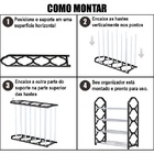 Sapateira De 4 Andares Preta Rack Organizadora Para Sapatos S