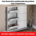 Sapateira De Aço 50 Cm Com 3 Portas Com Abertura Simultânea N