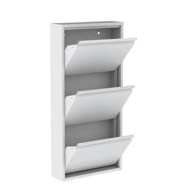 Sapateira De Aço 50 Cm Com 3 Portas Com Abertura Simultânea N