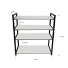 Sapateira De Chão Em Metalon Preto Com 04 Bases Em Mdf 15mm B