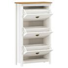 Sapateira De Madeira 3 Portas 70cm Estilo Americano Lázio F07