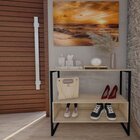 Sapateira De Madeira E Ferro Estilo Industrial - Tendenci - A