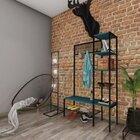 Sapateira De Madeira E Ferro Estilo Industrial - Tendenci - A