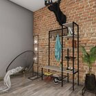 Sapateira De Madeira E Ferro Estilo Industrial - Tendenci - A