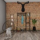 Sapateira De Madeira E Ferro Estilo Industrial - Tendenci - A