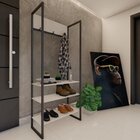 Sapateira De Madeira E Ferro Estilo Industrial - Tendenci - C