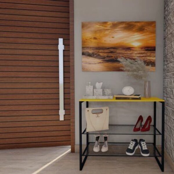 Sapateira De Madeira E Ferro Estilo Industrial - Tendenci - L