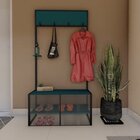 Sapateira De Madeira E Ferro Estilo Industrial - Tendenci - V