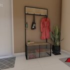 Sapateira De Madeira E Ferro Estilo Industrial - Tendenci - V