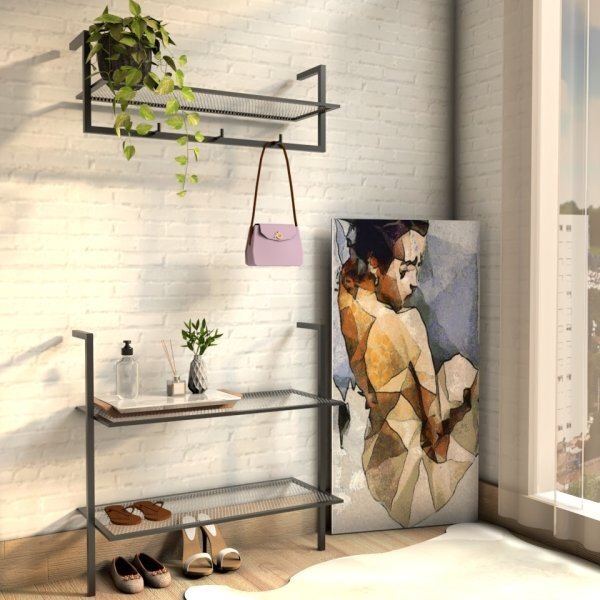 Sapateira De Madeira E Ferro Tendenci - Ursae - Chapa Vazada