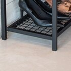 Sapateira De Porta Em Ferro Com Assento Em Mdf Madeira Tronco