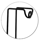 Sapateira De Porta Ou Parede Em Aço Aramado Preto