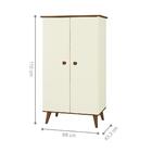 Sapateira Denver Com 3 Prateleiras Pérola Freijó