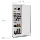 Sapateira Diamante 2 Portas De Correr E 20 Prateleiras Com Di