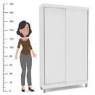 Sapateira Diamante 2 Portas De Correr E 20 Prateleiras Com Di