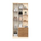 Sapateira Doha 1 Porta 3 Gavetas Com Nichos Decorativos Nature