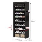 Sapateira Dupla Dobrável 12 Prateleiras Cor Cinza