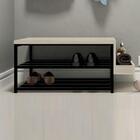 Sapateira E Banco Para Hall De Entrada Estilo Industrial Saar