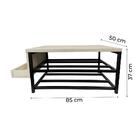 Sapateira E Banco Para Hall De Entrada Estilo Industrial Saar