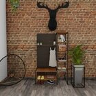 Sapateira E Cabideiro De Madeira E Ferro - Tendenci - Delta -