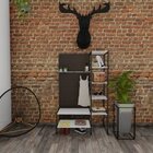 Sapateira E Cabideiro De Madeira E Ferro - Tendenci - Delta C