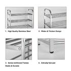 Sapateira Em Inox 4 Prateleiras Organizador De Tenis E Sapato