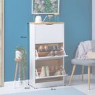 Sapateira Em Madeira Maciça 3 Portas 18 Pares Basil - Mel Bra