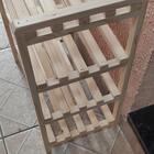 Sapateira Em Madeira Natural Pinus Modelo Milão - 12 Pares