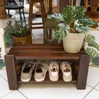 Sapateira Em Madeira Para Organizar Sapatos Cor Imbuia