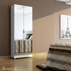 Sapateira Espelho 2 Portas Branca Prateleiras Magia Móveis