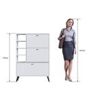 Sapateira Estante 3 Portas 4 Prateleiras  Branco