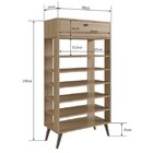 Sapateira Estante Com 1 Gaveta 6 Prateleiras  Oak