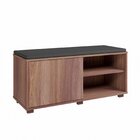 Sapateira Estofada 1 Porta Brv Móveis Castanho/estofado Preto