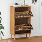 Sapateira Estreita Organizadora Madeira Mikka Compacta Tênis