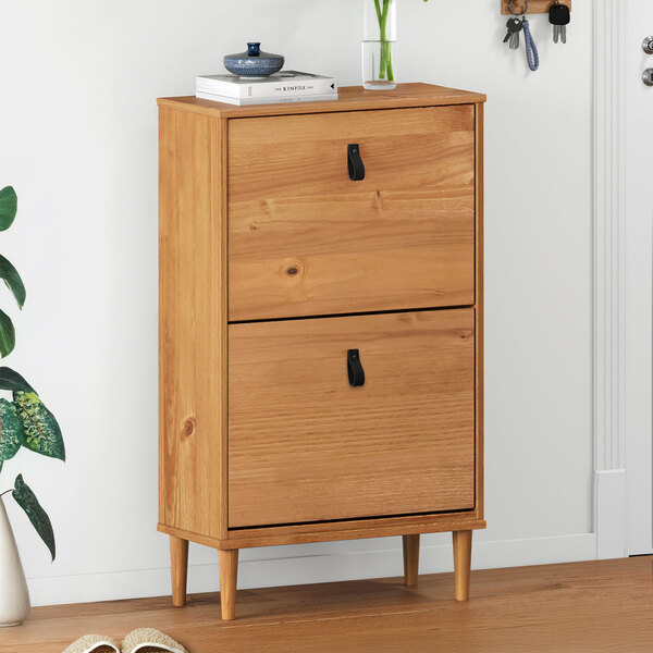 Sapateira Estreita Organizadora Madeira Mikka Compacta Tênis