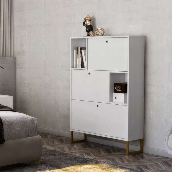 Sapateira Florença 3 Pt Branca