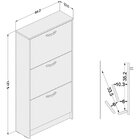 Sapateira Fortaleza 3 Portas Basculantes Benfácil  Branco