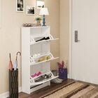 Sapateira Fortaleza 3 Portas Móveis Politorno Branco Cestaplus