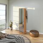 Sapateira Giratória Com Espelho Esthela  Amêndoa Clean Lopas