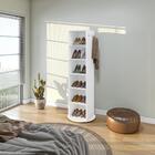 Sapateira Giratória Com Espelho Esthela Branco Móveis Lopas