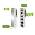 Sapateira Giratória Com Espelho Esthela Branco Móveis Lopas