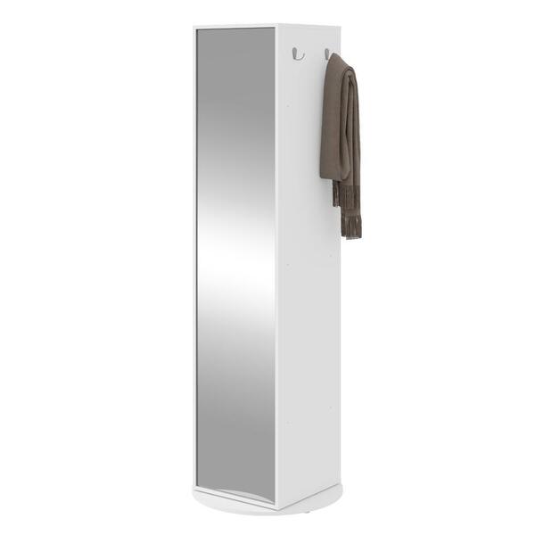 Sapateira Giratória Com Espelho Esthela Branco Móveis Lopas