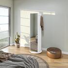 Sapateira Giratória Com Espelho Esthela Branco Móveis Lopas