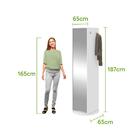 Sapateira Giratória Com Espelho Esthela Branco Móveis Lopas