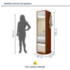 Sapateira Giratória Com Porta De Espelho Para 11 A 20 Pares E