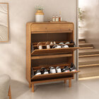 Sapateira Grande Alta 18 Pares De Madeira Organizadora Freijó