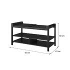 Sapateira Hall De Entrada Com Banco Pretos E Tubos Pretos Car