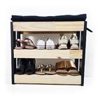 Sapateira Hall Entrada Organizador Multiuso C/almofada Preta