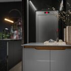 Sapateira Hall Flow Cinza/freijó - Ej Móveis